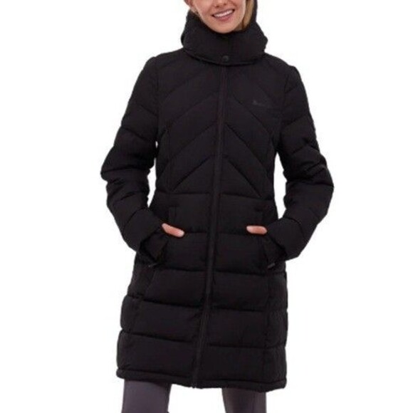 Bench. Women's Long Puffer Jacket Hooded Black Small NWT - Picture 2 of 4